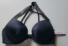 VICTORIA'S SECRET SHINE STRAP BOMBSHELL ADD 2 CUPS PUSH UP BIKINI SWIM TOP 34C