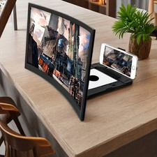 12 3D HD Screen Magnifier with Foldable Stand for Smartphones