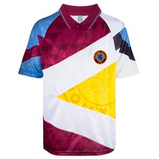 Image of Aston Villa 1990 Mash Up Retro Football Shirt 100% POLYESTER Men's