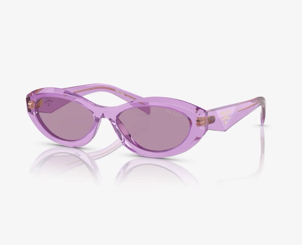 PRADA SUNGLASSES Brand New Transparent Amethyst Violet MSRP $517 - Image 2 of 4