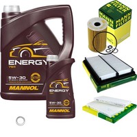 Mann Inspektionspaket 6L Mannol Energy 5W-30 FüR KIA Sorento I 3.3 V6 4WD