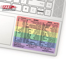 Synerlogic Word/Excel Windows Shortcut Sticker  Reference Guide Keyboard Shortc