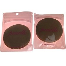 Pearlle Reusable Adhesive Nipple Covers Brown Round Silicone Pasties 2 Sets Lot