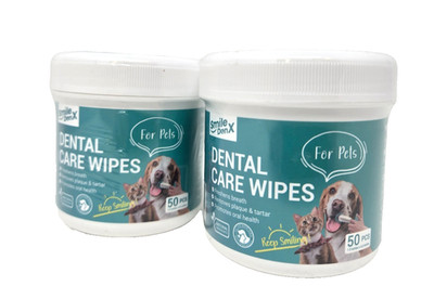 Smile Den X Dog & Cat Dental Care Wipes, 50 Count, (2 Pack Set)