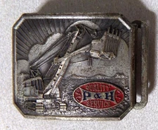 Die Cast P&H Heavy Equipment Belt Buckle Harniscfhfeger
