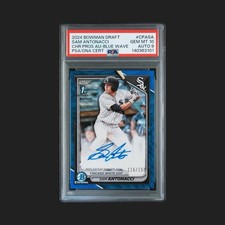 2024 SAM ANTONACCI BOWMAN DRAFT CHROME  AUTOS BLUE WAVE  /150 PSA 10/AUTO 9