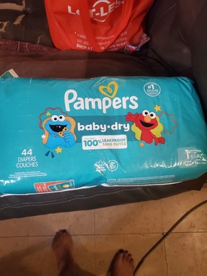 Pampers Baby-Dry Size 1 Disposable Diapers, 44 Count, 8-14 lb