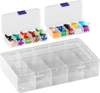 3 StüCk Plastik Sortierbox, Aufbewahrungsbox Mit 10/15FäCher, Einstellbar Sortim