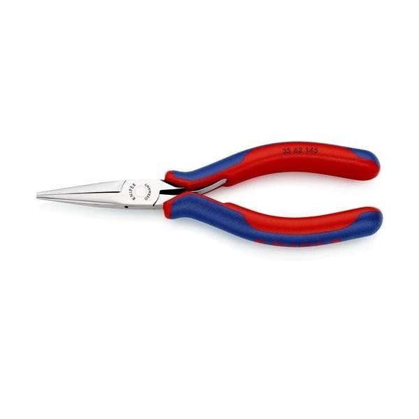 Knipex Elektronik-Greifzange Gesamt-L.145Mm Flachrunde Backen Form 6-image