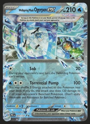 SV: Prismatic Evolutions Wellspring Mask Ogerpon ex #027/131 Pokemon Card
