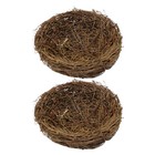 2 Pcs Outdoor Bird Nest Decor Decorate Nests Photo Prop Ornament for Garden