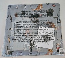 Vera Bradley Dog Show Best In Show Grey Rain Poncho Foldable/Packable L/XL NWT