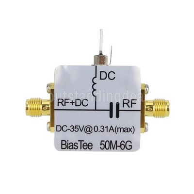 Bias Tee 50M-6GHz Module DC35V 0.31A RF DC Blocking Featuring Low Insertion Loss