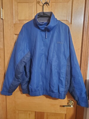 Cabela's Outdoor Gear Mens Jacket Size L Full Zip Coat Blue Color Fleece Lined