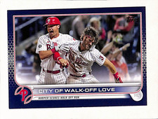 2022 Topps Blue parallel 321 City of Walk-Off Love Harper Phillies checklist