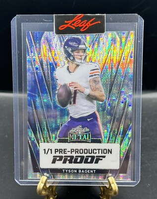 2024 Leaf Metal Football Pre-Production Proof 1/1 Tyson Bagent