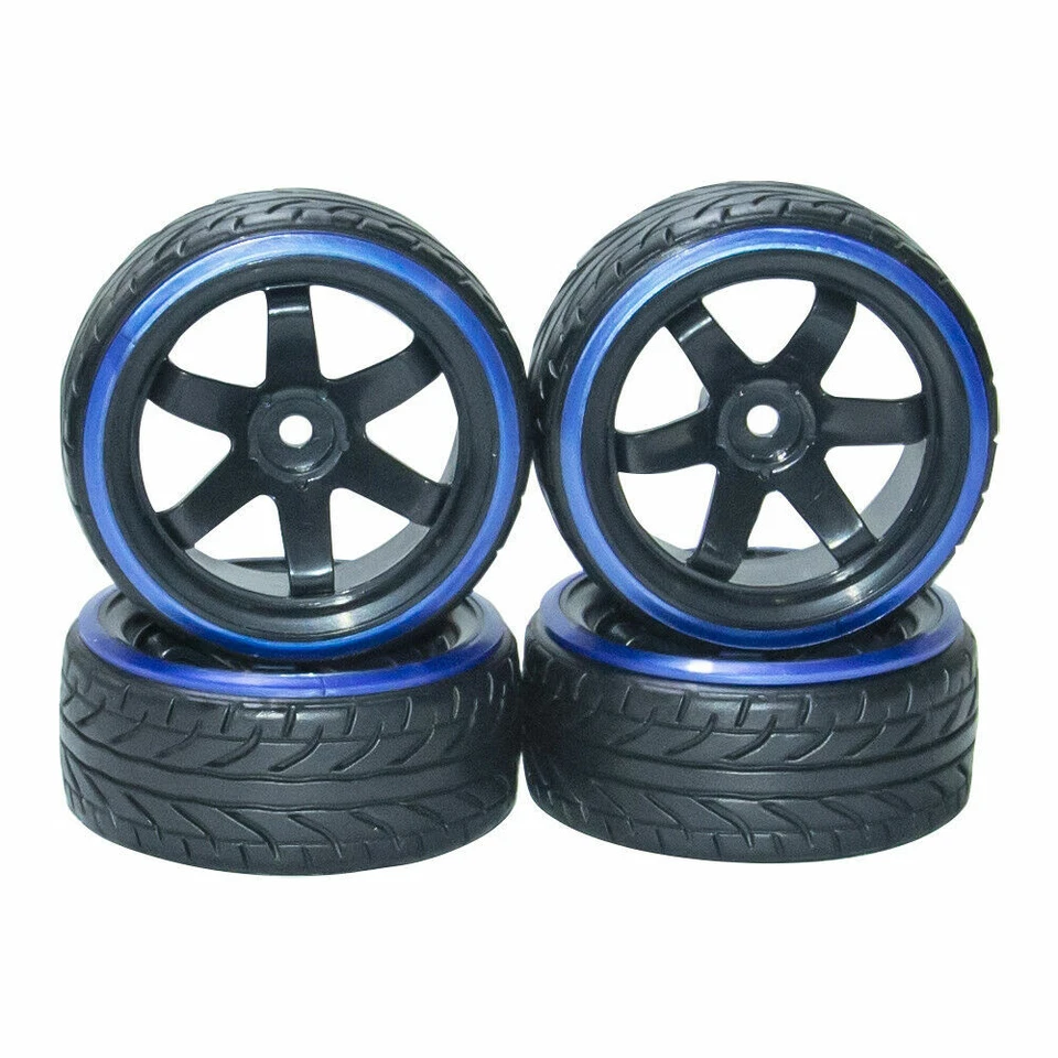 4Pcs 1/10 RC Car Drift Tire Wheel Rim for HSP HPI Racing 12mm Hex PP0290/069 - Image 4 of 4