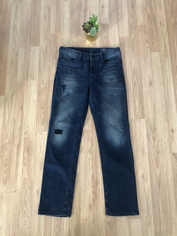 DIESEL 32” Reen Straight Jeans 0677K Dark Wash Women’s SIZE 26 - Image 2 of 4
