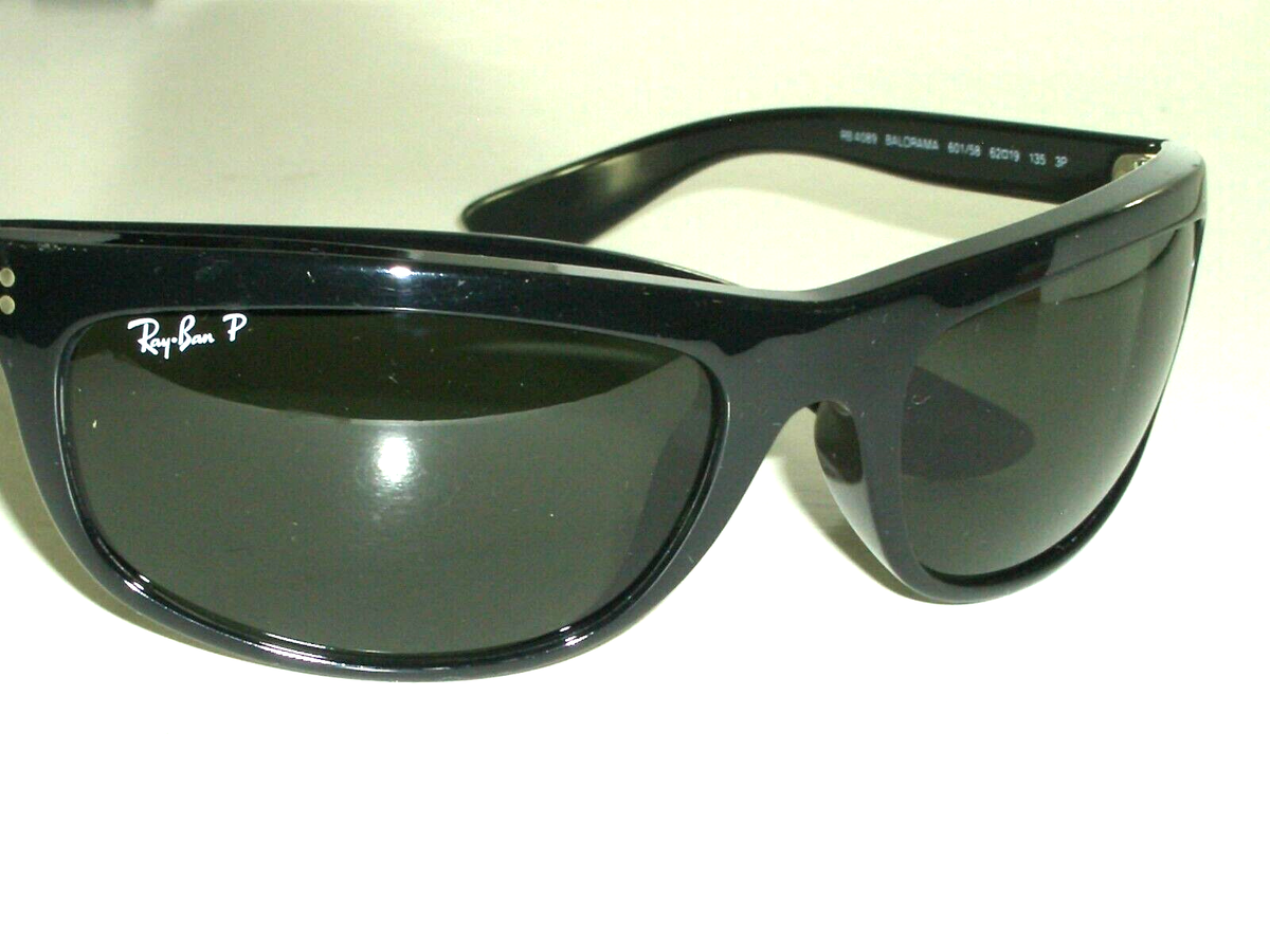 RAY-BAN RB4089 601/58 3P THICK BLACK POLARIZED CRYSTAL LENS