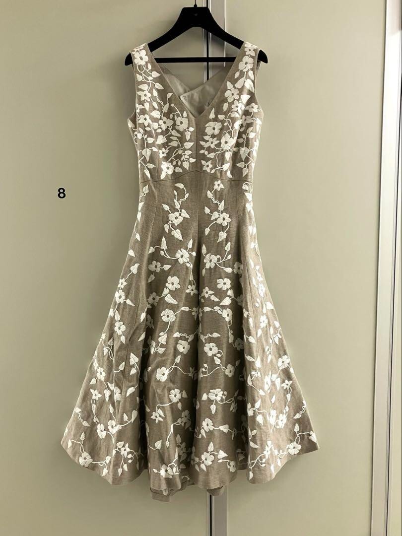 Michael Kors Collection Raffia Embroidered Hemp Dress Floral Pattern  Multicolor | eBay UK