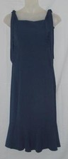 NEW NWT Dark Blue Sz Jr Large Casual Sleeveless Tie Straps Maxi Dress JUSTFITSU