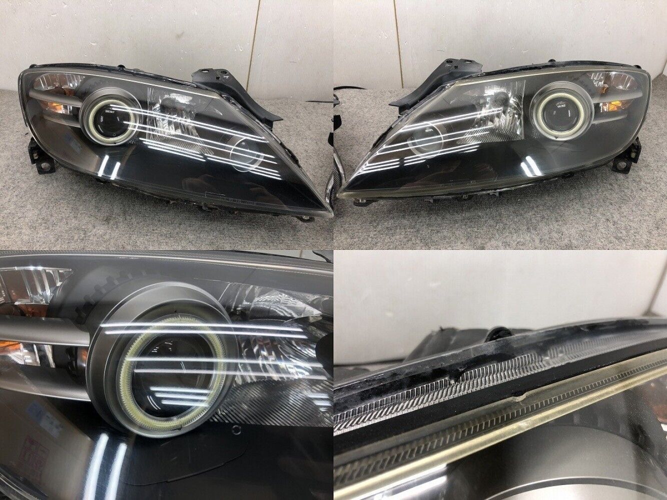 Mazda RX8 RX8 SE3P White LED RING Customized HID Headlights Lamps JDM