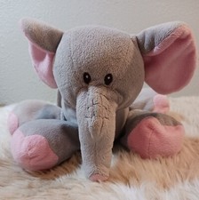 Baby Elephant Toys R Us 9   Plush 2012 Sewn Eyes Gray Pink Stuffed Animal