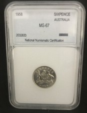 AUSTRALIA 1958 Sixpence Nice High Grade Coin