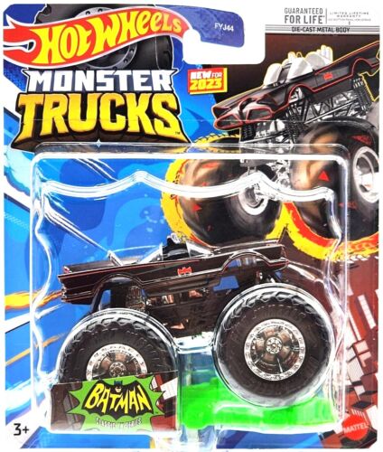 VHTF 2023 Hotwheels Monster Trucks  *BATMAN CLASSIC TV SERIES - BATMOBILE* Coupe - Picture 1 of 2