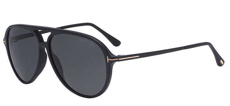 Tom Ford SAMSON 909 02D Matte Black / Polarized Gray Sunglasses