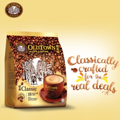 2 Packs OLDTOWN White Coffee 3-in-1 Classic Instant Premix Coffee 15 stick