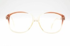 Vintage Terri Brogan 8786 Optyl Brown Yellow Oval Glasses Frame NOS