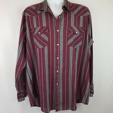 Rock Creek Ranch XL Pearl Snap Button Down Shirt Pockets Cowboy Western