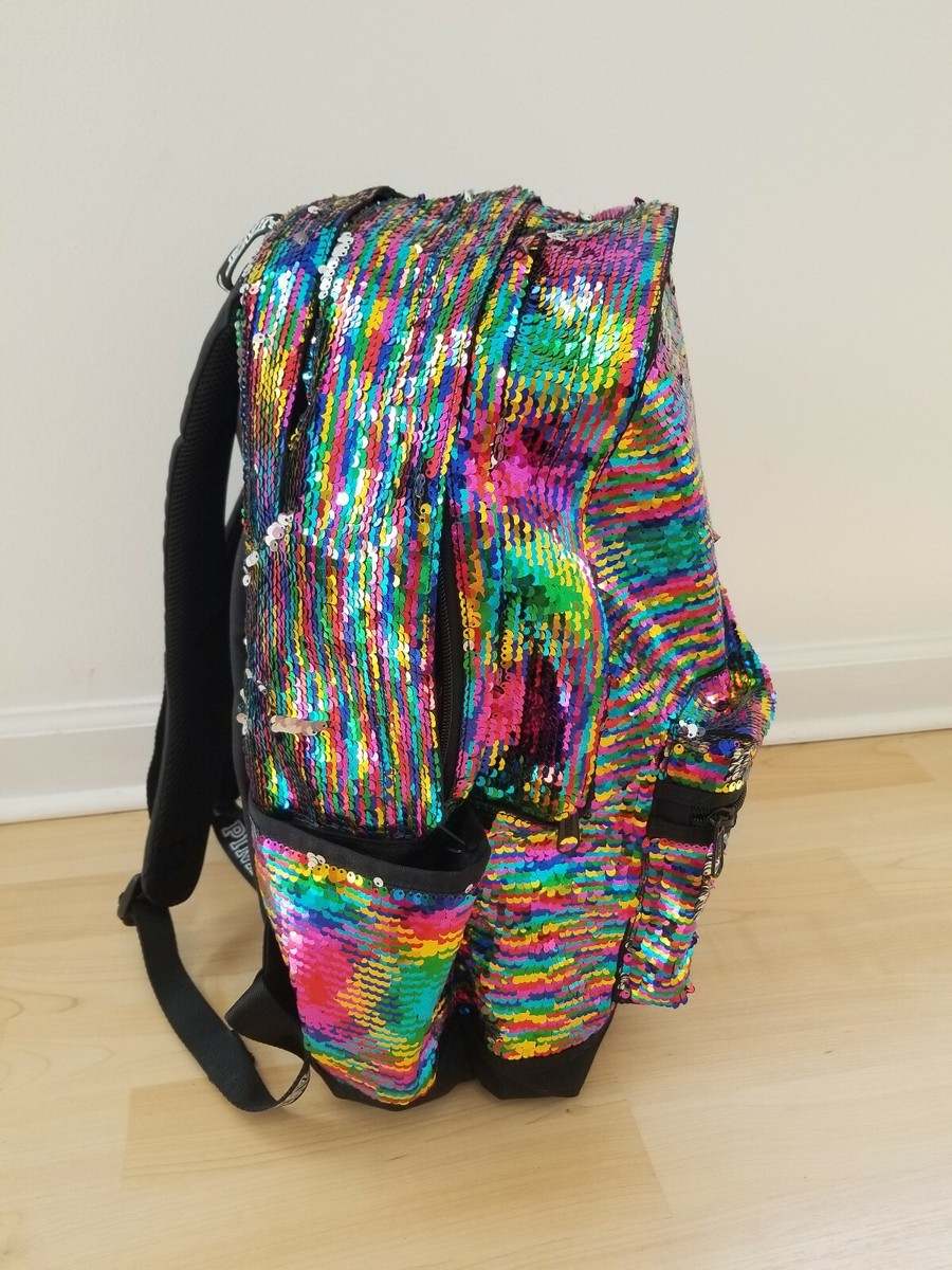 Victorias Secret Pink Rainbow Bling Campus Backpack--New | eBay display picture 1