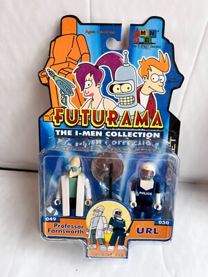 NEU UND VERPACKT Toynami Futurama THE I-MEN COLLECTION PROFESSOR FARNSWORTH & URL FIGURENSET