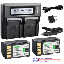 Kastar Battery Dual LCD Fast Charger for VF815 JVC GZ-HM1AC GZ-HM1S GZ-HM1SEK