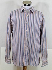 Men's Michael Kors Dress Striped Shirt Mult-Colored Size (XL)