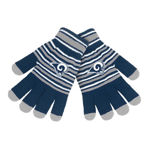 Los Angeles Rams Gloves Acrylic Stripe Knit Sports Logo Winter New