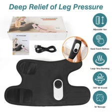 Air Compression Leg Massager Foot Leg Calf Thigh Knee Massage Machine Fast Heat