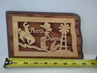 North Dakota Wooden Scroll Saw Art Plaque w/ Cowboy Windmill Designs Country