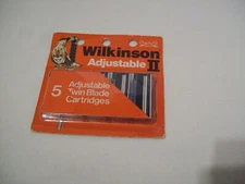 Vintage 5 Pack Wilkinson Adjustable II Twin Blade Cartridges blades W. Germany