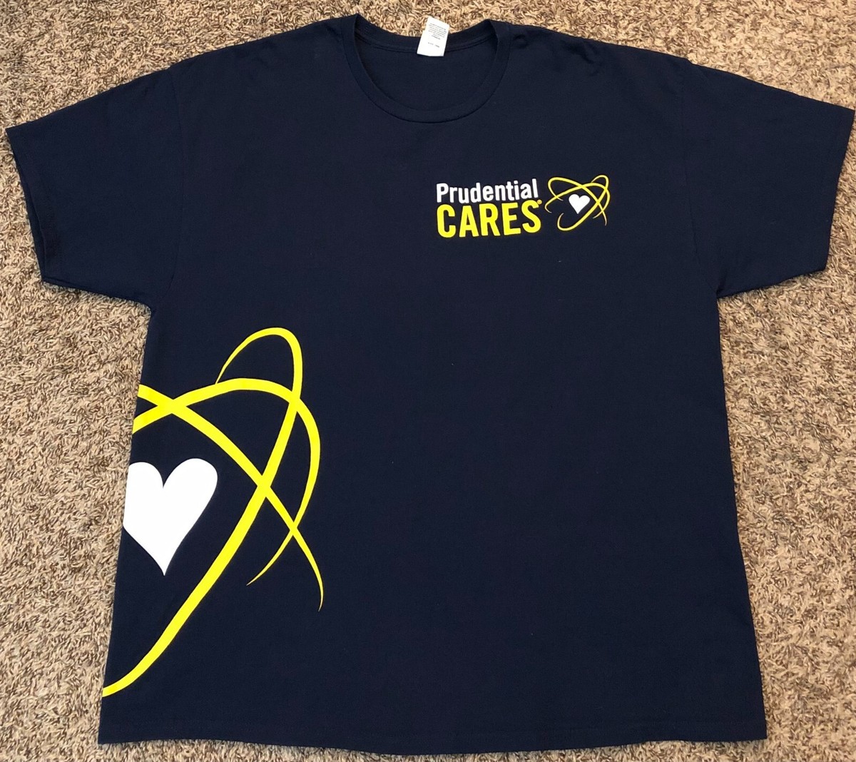 Prudential Official Prudential Cares Men's Navy Blue T-Shirt Size