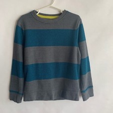 Toddler Boys Pullover Crewneck Sweater Size XS 4-5 Old Navy Grey Striped
