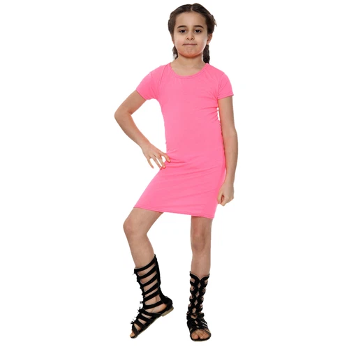 Mädchen Kleid Bodycon kurzärmelig Mode Party Outfit Midi Kinder Kleider - Bild 31 von 44