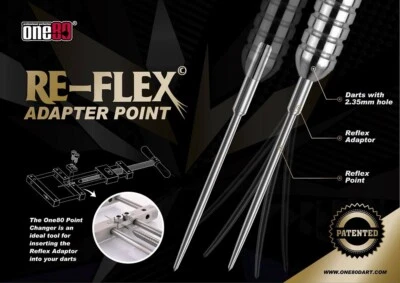 Dart One80 Re-Flex Adapter Point 6 Stück Steeldartspitzen - Reflex