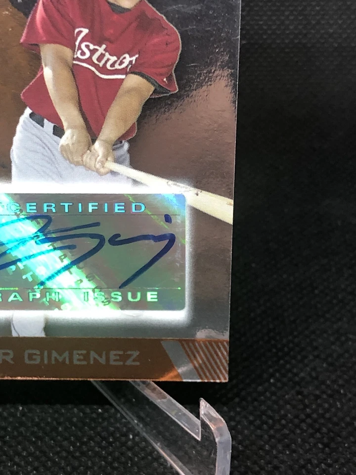2007 Topps Co-Signers Silver Gold Baseball Card #106 Hector Gimenez AU/100 - Image 4 of 4