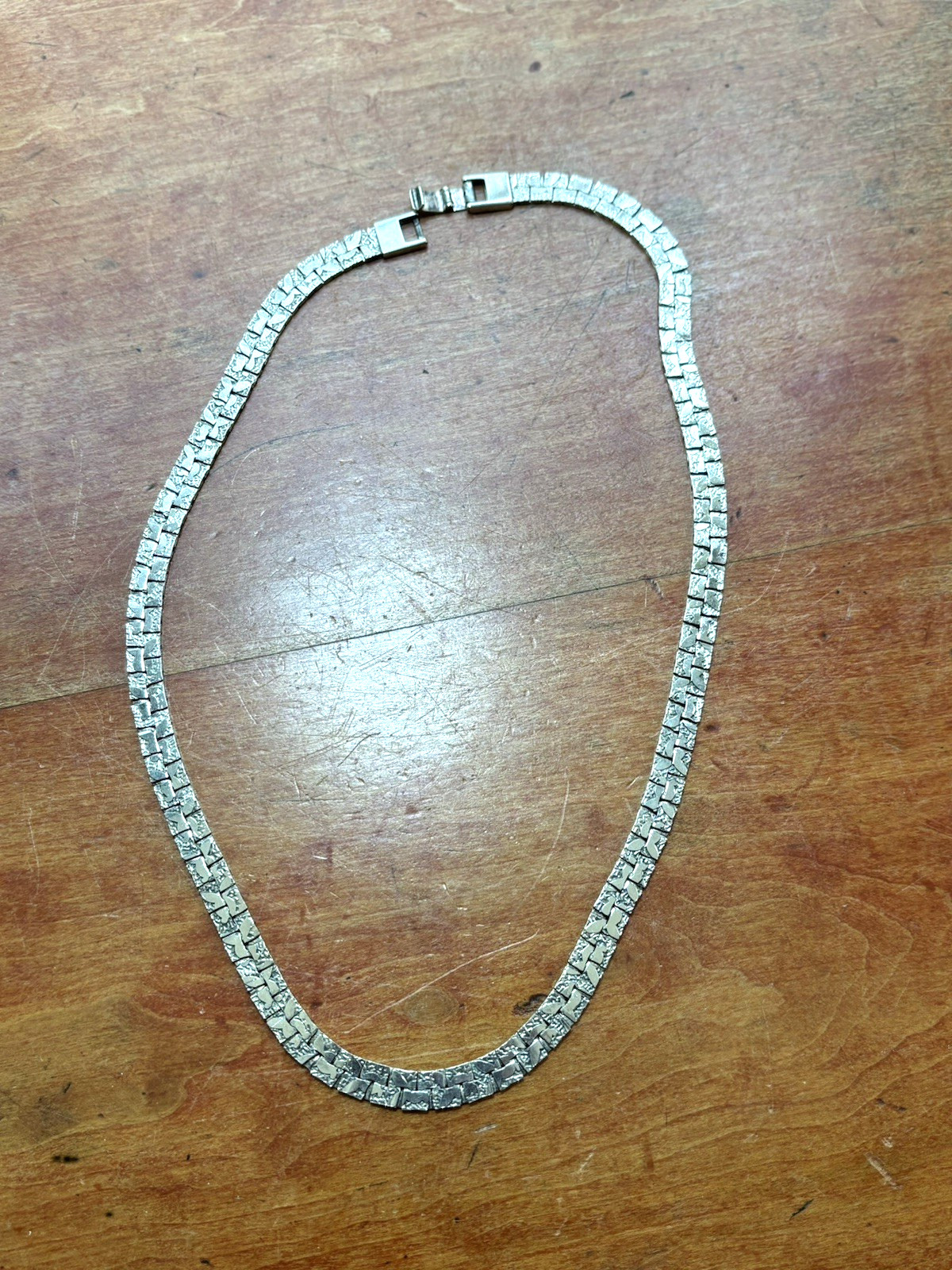 20” SOLID Sterling Silver .925 Textured  Necklace… - image 1