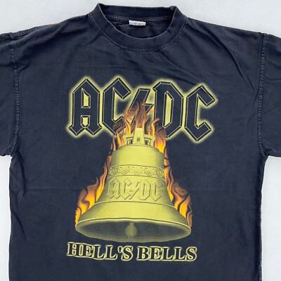vintage 2001 AC/DC HELL'S BELLS T-Shirt XL rock concert tour