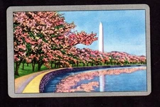 Vintage Swap Card - Washington Monument  (USA BLANK BACK)