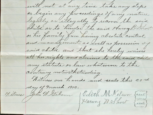 Vintage 1901-1910 Deed/Contract Documents, Sussex County, Delaware Historical - Picture 4 of 5